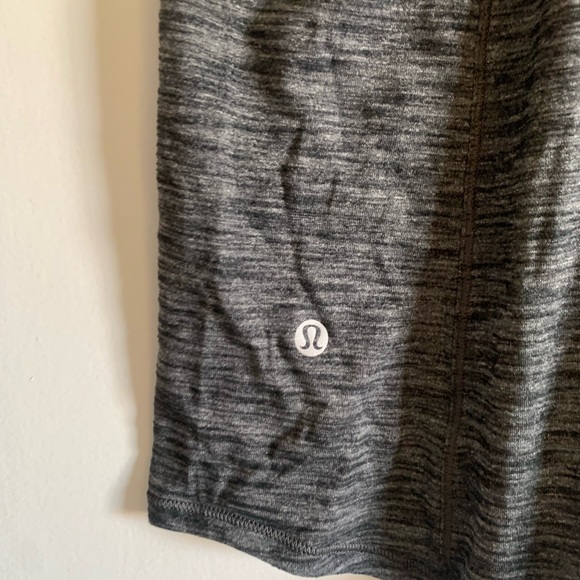 Lululemon Athletica Heathered Black Gray Our Sport Athletic Lightweight Tank EUC - Picture 11 of 15
